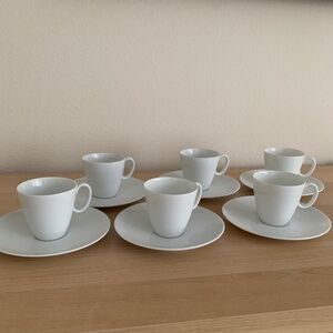 Rosenthal Rhythm Continental China Cups and Saucers Designed by Raymond Loewy
